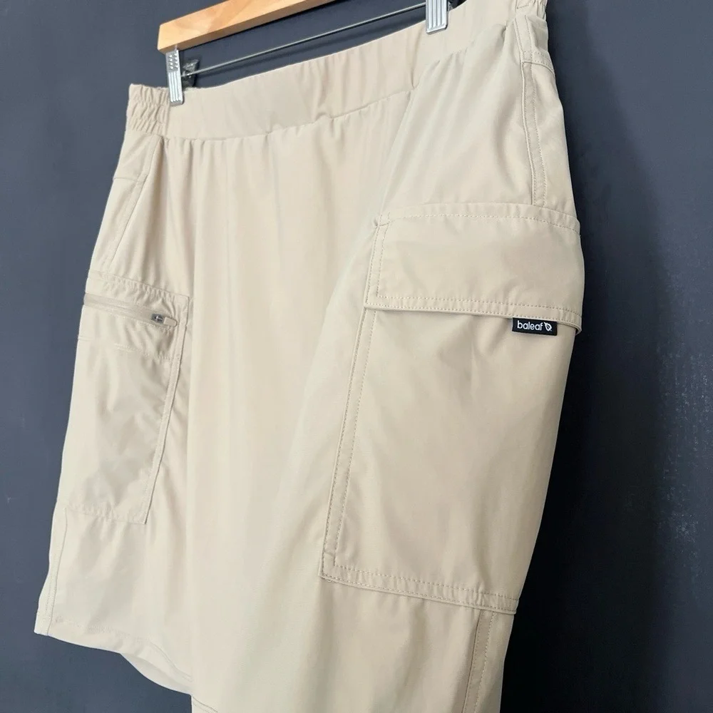 Baleaf Skirt Womens 2XL Tan Haas Cargo Zippered Pockets‎ Gorpcore Hiking UPF50+